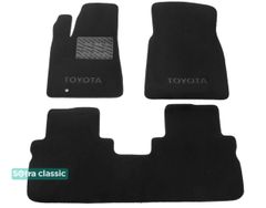 Двухслойные коврики Sotra Classic Black для Toyota Highlander (mkII)(гибрид)(1-2 ряд) 2007-2013