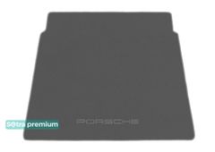 Двошарові килимки Sotra Premium Grey для Porsche Panamera (mkI)(не гібрид)(з сітками у нішах)(багажник) 2009-2016