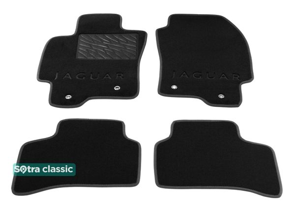 Двошарові килимки Sotra Classic Black для Jaguar X-Type (mkI)(підлогова педаль газу) 2001-2009 - Фото 1