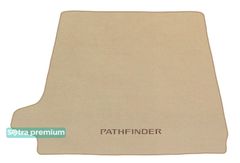 Двошарові килимки Sotra Premium Beige для Nissan Pathfinder (mkIII)(R51)(складений 3 ряд)(багажник) 2011-2014 - Фото 1