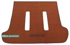 Двухслойные коврики Sotra Premium Terracotta для Toyota Land Cruiser Prado (J120)(с вырезами под 3 ряд)(багажник) 2002-2009