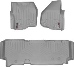 Коврики Weathertech Grey для Ford Super Duty (extended cab)(mkIII)(no 4x4 shifter)(1 row - 2pcs.)(raised dead pedal) 2012-2016 automatic