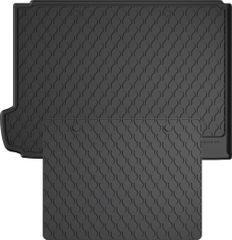 Резиновые коврики в багажник Gledring для Citroen C4 Grand Picasso / Grand C4 Spacetourer (mkII)(5 или 7 мест) 2013-2022 (багажник с защитой)