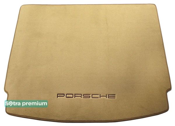 Двошарові килимки Sotra Premium Beige для Porsche Cayenne (mkII)(багажник) 2010-2017 - Фото 1