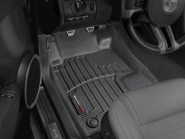 Коврики Weathertech Black для Ford Mustang (mkV)(2 fixing posts)(1 row) 2010-2012 - Фото 2