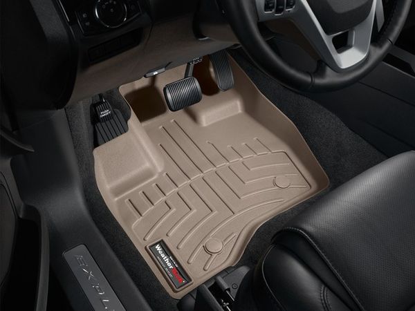 Коврики WeatherTech Beige для Ford Explorer (mkV)(1-2 row)(2 row bucket seats with console) 2011-2014 - Фото 2