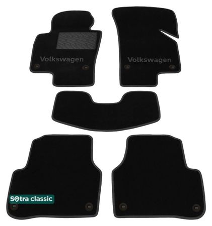 Двухслойные коврики Sotra Classic Black для Volkswagen Passat (B6) 2005-2009 - Фото 1