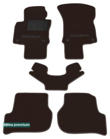 Двошарові килимки Sotra Premium Chocolate для Skoda Octavia (mkII)(A5) 2004-2012 - Фото 1
