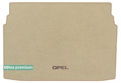 Двошарові килимки Sotra Premium Beige для Opel Crossland (mkI)(верхній рівень)(багажник) 2017→