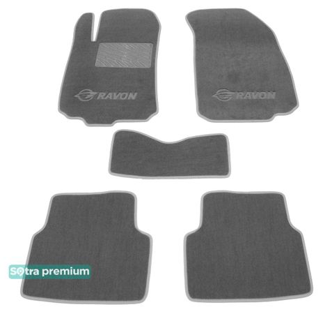 Двошарові килимки Sotra Premium Grey для Daewoo Ravon R4 (mkI) 2015→ - Фото 1