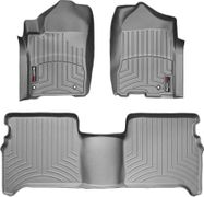 Коврики Weathertech Grey для Nissan Titan (double cab)(mkI)(3 fixing hooks) 2008-2015 - Фото 1