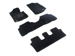 Трехслойные коврики Sotra 3D Premium 12mm Black для Kia Sorento (mkII)(1-2-3 ряд) 2012-2015