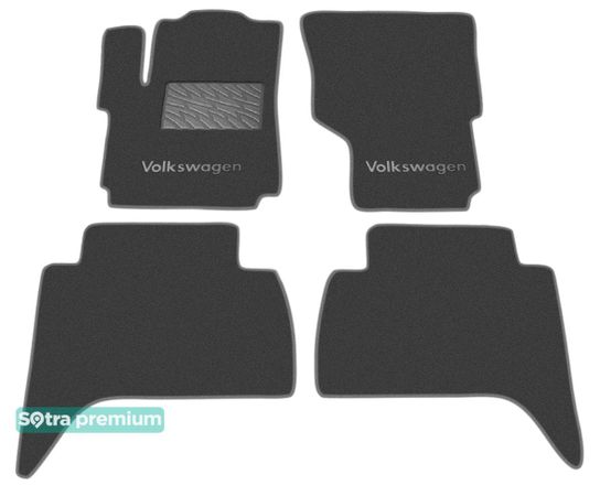 Двошарові килимки Sotra Premium Grey для Volkswagen Amarok (mkI) 2010-2020 - Фото 1