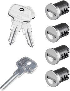 К-т ключей с личинками Yakima SKS Lock 4 Cores Pack - Фото 1
