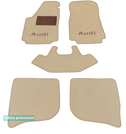 Двошарові килимки Sotra Premium Beige для Audi 100 (mkIV)(C4) 1990-1994 - Фото 1