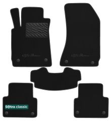 Двухслойные коврики Sotra Classic Black для Alfa Romeo 159 (mkI)(с клипсами на 2 ряду) 2004-2011