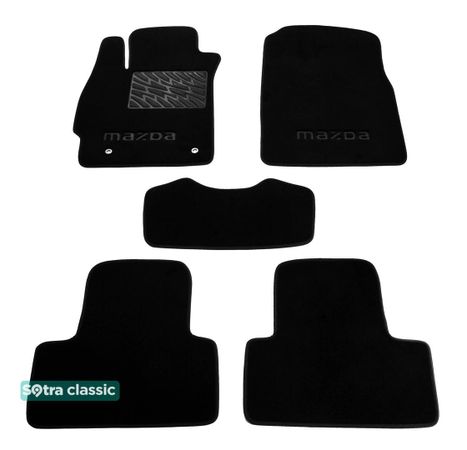 Двошарові килимки Sotra Classic Black для Mazda CX-7 (mkI)(бензин) 2006-2012 - Фото 1