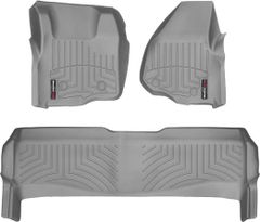 Коврики Weathertech Grey для Ford Super Duty (double cab)(mkIII)(no 4x4 shifter)(1 row - 2pcs.)(no dead pedal) 2011-2012 automatic