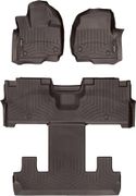 Коврики WeatherTech Choco для Ford Expedition (mkIV); Lincoln Navigator (mkIV)(2 row bucket seats without console)(1-2-3 row) 2018-2020 - Фото 1