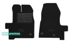 Двошарові килимки Sotra Premium Black для Ford Transit/Tourneo Custom (mkI)(3 місця)(1 ряд) 2018→ МКПП