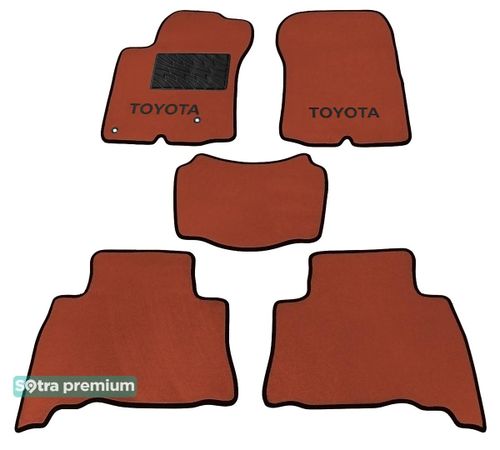Двошарові килимки Sotra Premium Terracotta для Toyota Land Cruiser Prado (J150)(1-2 ряд) 2009-2013 - Фото 1