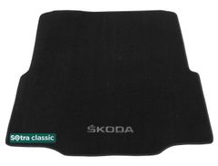 Двухслойные коврики Sotra Classic Black для Skoda Superb (mkII)(B6)(седан)(багажник) 2013-2015