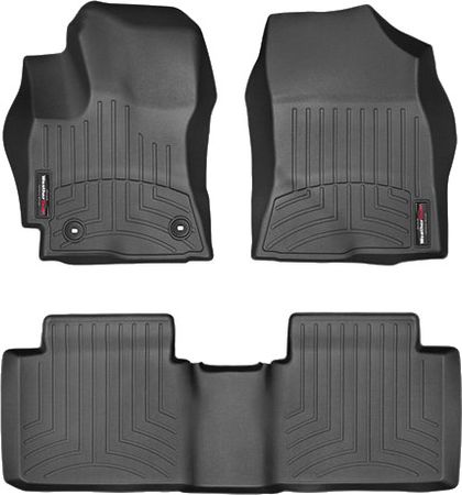 Коврики Weathertech Black для Toyota Corolla (US)(E170)(with heating vens under front seats) 2013-2016 automatic - Фото 1