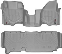 Коврики Weathertech Grey для Ford Super Duty (extended cab)(mkIII)(no 4x4 shifter)(1 row - 1pc.)(no dead pedal) 2011-2012 automatic