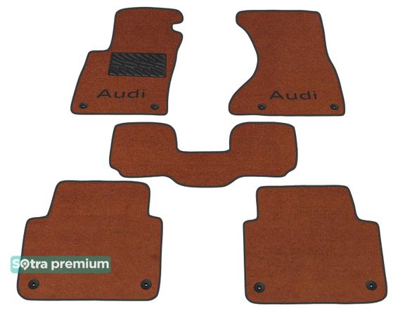 Двошарові килимки Sotra Premium Terracotta для Audi A8/S8 (mkII)(D3) 2002-2009 - Фото 1