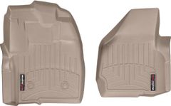 Килимки WeatherTech Beige для Ford Super Duty (mkIII)(single cab)(no 4x4 shifter)(raised dead pedal)(2 pcs.)(1 row) 2012-2016 automatic