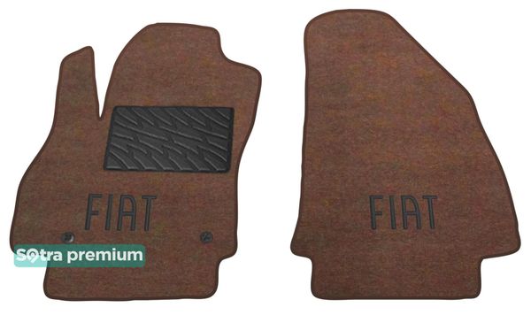 Двошарові килимки Sotra Premium Chocolate для Fiat Qubo / Fiorino (mkIII)(1 ряд) 2007-2021 - Фото 1