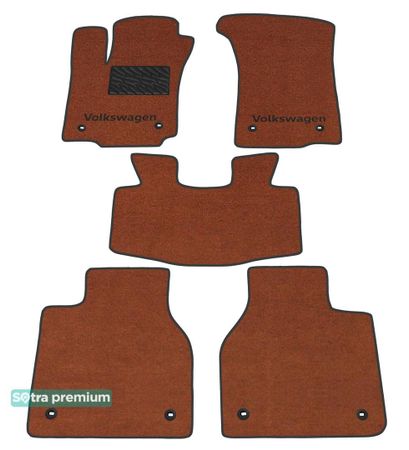 Двошарові килимки Sotra Premium Terracotta для Volkswagen Phaeton (mkI)(long) 2002-2016 - Фото 1