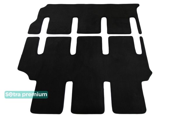 Двошарові килимки Sotra Premium Black для Volkswagen Multivan (T5-T6)(одні розсувні двері)(2-3 ряд) 2003→ - Фото 1