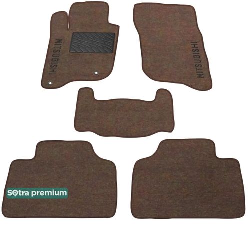 Двошарові килимки Sotra Premium Chocolate для Mitsubishi Pajero Sport (mkIII)(2 люверса) 2015→ - Фото 1