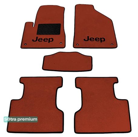 Двухслойные коврики Sotra Premium Terracotta для Jeep Cherokee (mkV)(KL) 2014→ - Фото 1