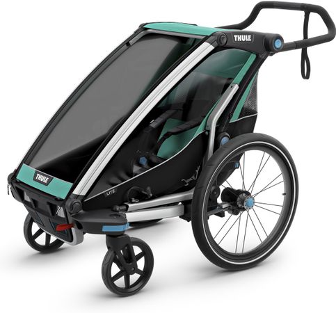 Дитяча коляска Thule Chariot Lite 1 (Blue Grass-Black) - Фото 3