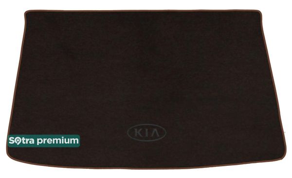 Двошарові килимки Sotra Premium Chocolate для Kia Rio (mkII)(хетчбек)(багажник) 2005-2011 - Фото 1