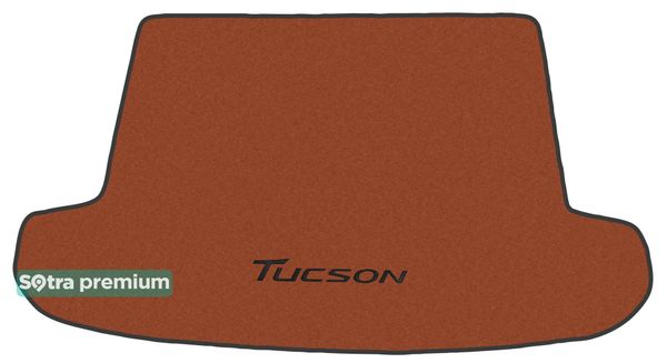 Двухслойные коврики Sotra Premium Terracotta для Hyundai Tucson (mkIII)(багажник) 2015-2020 - Фото 1