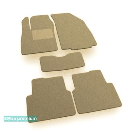Двошарові килимки Sotra Premium Beige для Chevrolet Cobalt (mkII) 2011-2020 - Фото 1