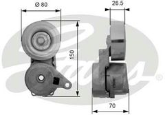 Ролик натяжний Gates T38413 (7808-21313) для Mitsubishi, Galant, Grandis, Lancer, Outlander - Фото 1