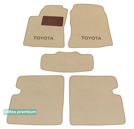 Двошарові килимки Sotra Premium Beige для Toyota Corolla (mkIX)(E120) 2000-2006 - Фото 1