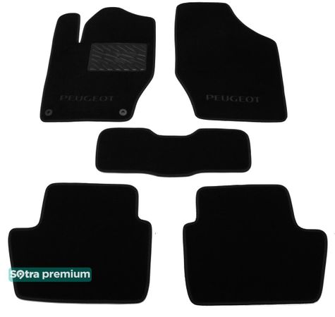 Двошарові килимки Sotra Premium Black для Peugeot 408 (mkI) 2010-2014 - Фото 1