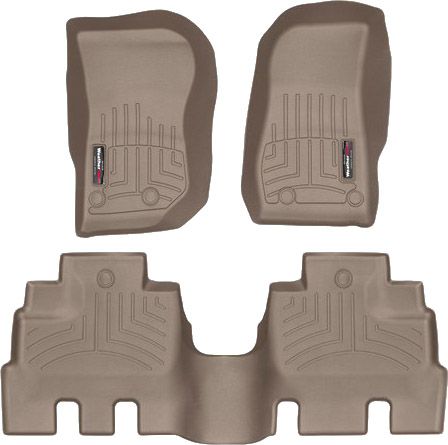 Коврики Weathertech Beige для Jeep Wrangler Unlimited (JK) 2014-2018 - Фото 1