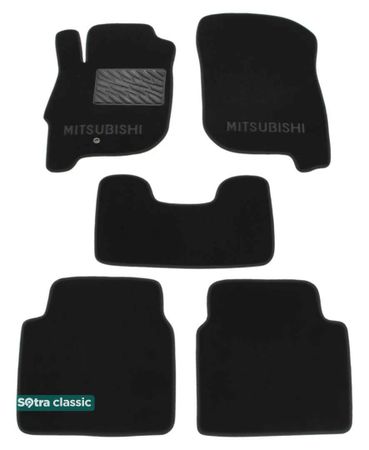 Двошарові килимки Sotra Classic Black для Mitsubishi Galant (mkIX) 2004-2012 - Фото 1