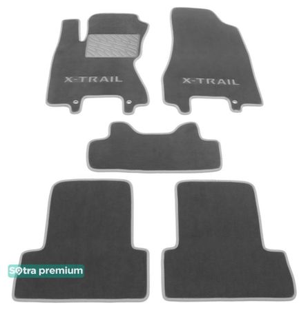 Двухслойные коврики Sotra Premium Grey для Nissan X-Trail (mkII) 2007-2013 - Фото 1
