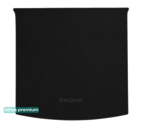 Двошарові килимки Sotra Premium Graphite для Skoda Kodiaq (mkI)(5 місць)(із запаскою)(верхній)(багажник) 2016→ - Фото 1