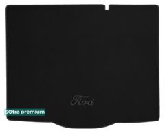 Двухслойные коврики Sotra Premium Graphite для Ford Focus (mkIV)(хетчбэк)(нижний)(с докаткой)(багажник) 2018→