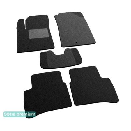 Двошарові килимки Sotra Premium Black для Hyundai i10 (mkII) 2013-2019 - Фото 1