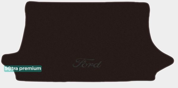 Двошарові килимки Sotra Premium Chocolate для Ford Fiesta (mkV)(5-дв.)(багажник) 2002-2008 - Фото 1