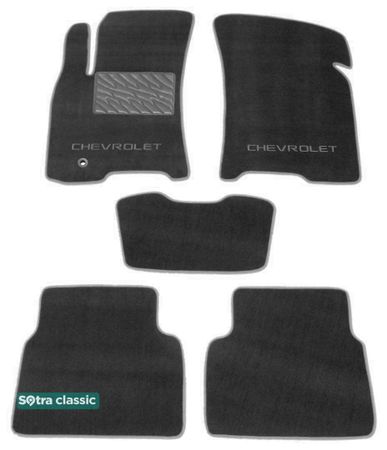 Двухслойные коврики Sotra Classic Grey для Chevrolet Lacetti / Nubira (mkI) 2004-2011 - Фото 1